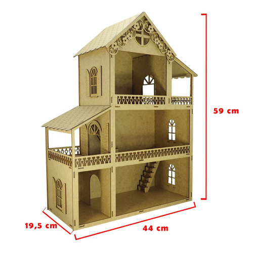 Casinha Para Criança Em Madeira Mdf + 30 Mini Moveis Oferta