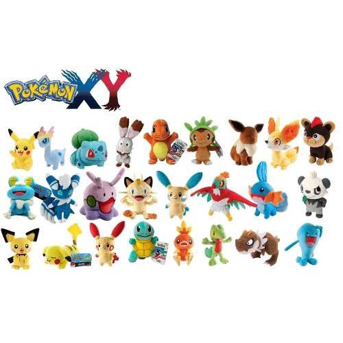 Kit 5 Pelúcias Pokémon Xy - Originais Tomy - Pokemon Raro em