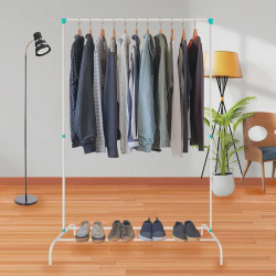 Arara Roupas Sapateira Cabideiro De Chão Mancebo Aço Carbono Menor preço em Arara Roupas Sapateira Cabideiro De Chão Mancebo Aço Carbono