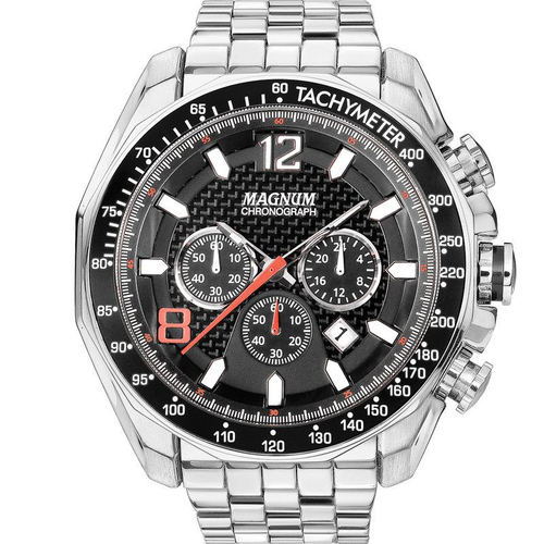 Relógio Magnum Masculino Chronograph Pulseira De Aço