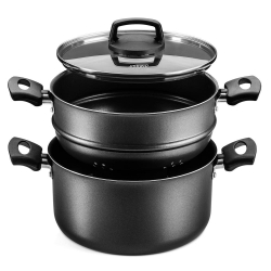 Panela Cozimento Vapor Caçarola Antiaderente Preto 3,2L é boa?