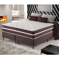 Conjunto Cama Box + Colchão Queen Size Classic Molas Superlastic 158x198x67 cm - Anjos Menor preço em Conjunto Cama Box + Colchão Queen Size Classic Molas Superlastic 158x198x67 cm - Anjos