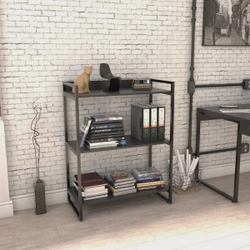 Estante Multiuso 104cmx80cm 3 Prateleiras Kuadra Compace Preto Onix Menor preço em Estante Multiuso 104cmx80cm 3 Prateleiras Kuadra Compace Preto Onix