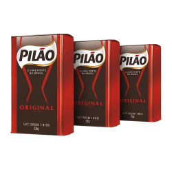 Kit Café Pilão Original Torrado e Moído Vácuo 250g 3unidades Menor preço em Kit Café Pilão Original Torrado e Moído Vácuo 250g 3unidades