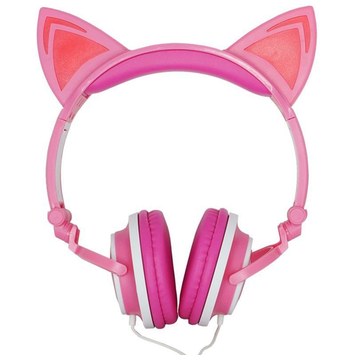 Headphone Headset Gatinho Orelha De Gato Com Led Fone De Ouvido Lt30 (Lilas)