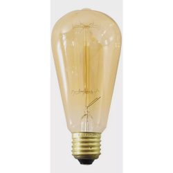 Lampada Filamento De Carbono St64 40W 2200K E27 220V Menor preço em Lampada Filamento De Carbono St64 40W 2200K E27 220V