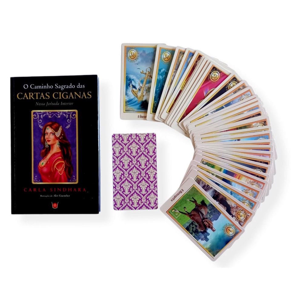 Baralho o caminho Sagrado das cartas Ciganas com 36 cartas - Lua