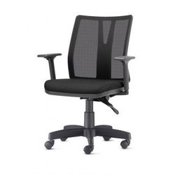 Cadeira Giratória Addit Ergonômica Com Regulagem Back System NR-17 Altura Inclinação Crepe Preta Menor preço em Cadeira Giratória Addit Ergonômica Com Regulagem Back System NR-17 Altura Inclinação Crepe Preta