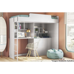 Beliche Santos Andirá Módulo Office Teen Branco Menor preço em Beliche Santos Andirá Módulo Office Teen Branco
