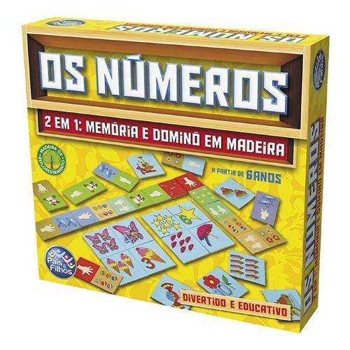 Jogo Domino Aprendendo Números Infantil Educativo 28 Peças - Pais