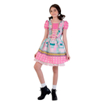 Vestido de Festa Junina Infantil Rosa com Estampas