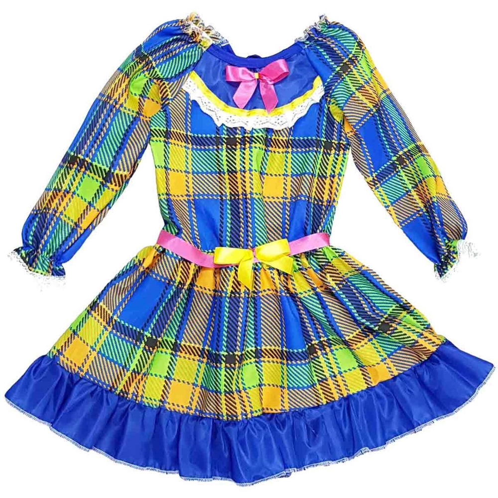 Vestido caipira hot sale infantil xadrez