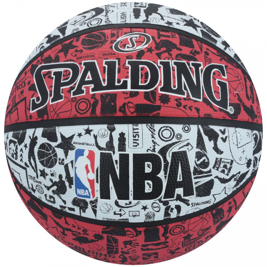 Bola de Basquete Spalding Graffiti Preto/vermelho