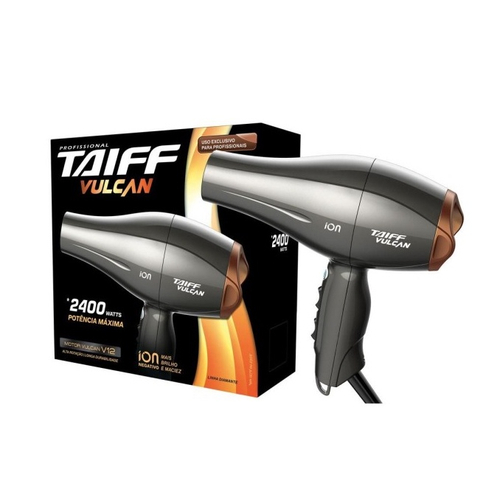 Secador de cabelo Taiff Elegance Tourmaline Íon preto 127V