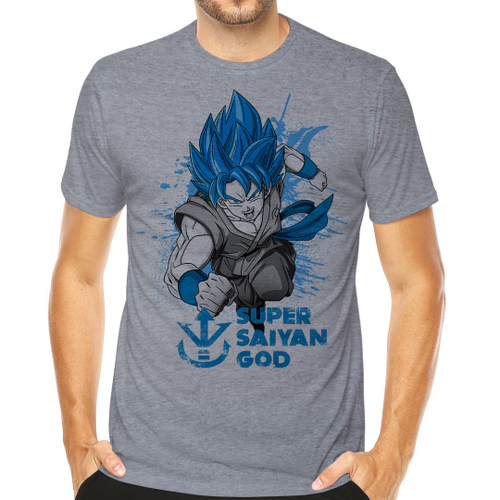 C&A Camiseta Estampada Tie Dye Super Saiyajin Manga Curta Gola Careca Preta  