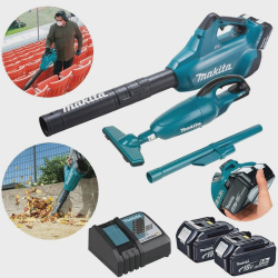 Menor preço em Kit Dia dos Pais Makita Soprador DUB362Z com Carregador Bateria e Aspirador de Pó DCL180Z Bateria 3Ah