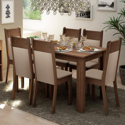 Sala de Jantar-Jogo de Mesa com 6 cadeiras-Copa-Móveis em Oferta (Novo) -  Móveis - Conjunto Habitacional Karina, Maringá 1243140648