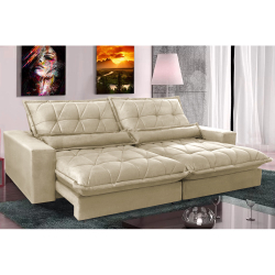 Sofa Retrátil e Reclinável 2,12m com Molas Ensacadas Cama inBox Soft Tecido Suede Bege Menor preço em Sofa Retrátil e Reclinável 2,12m com Molas Ensacadas Cama inBox Soft Tecido Suede Bege