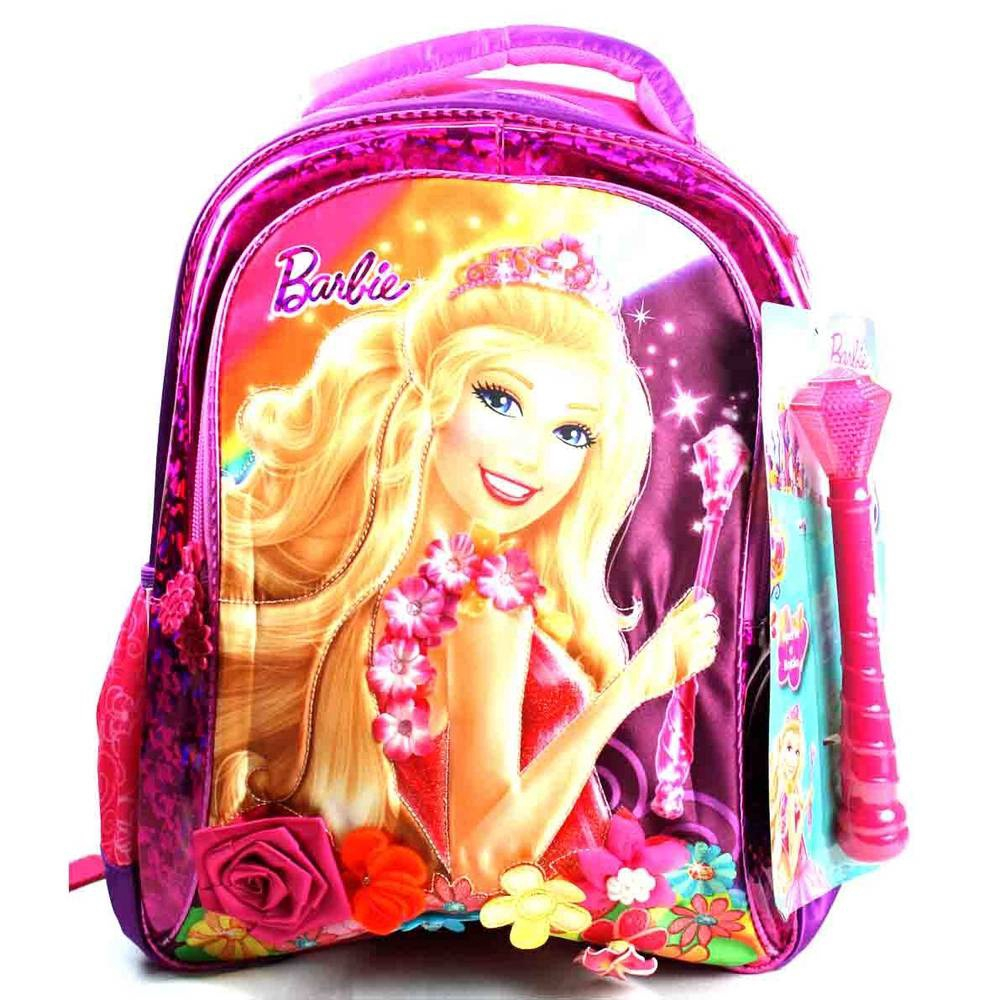 MOCHILA ESCOLAR BARBIE PORTAL SECRETO GRANDE 3 BOLSOS SESTINI