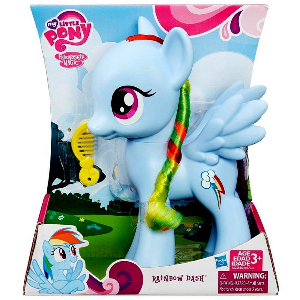 Boneca Pônei Rainbow Dash 20cm Azul My Little Pony - Hasbro em, little pony  azul 