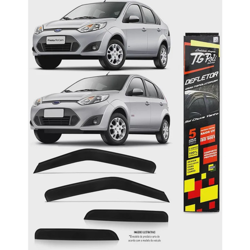 Calha de chuva ford fiesta hatch sedan 2002 2003 2004 2005 2006 2007