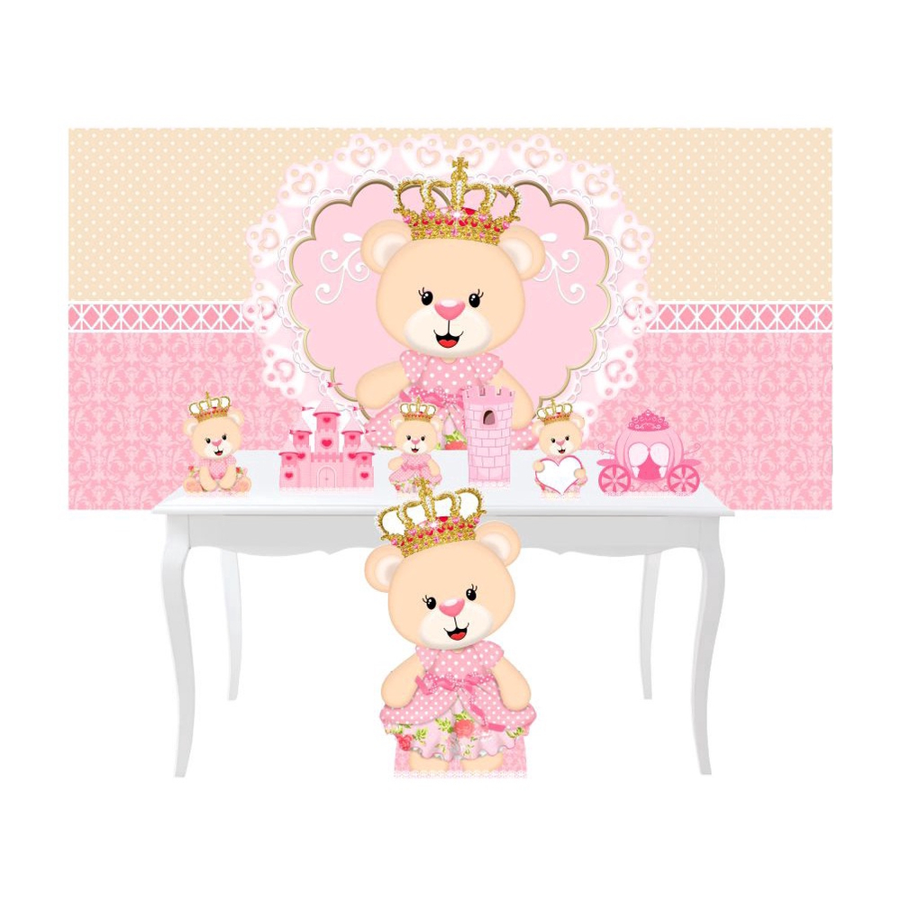 decorando bolo no tema ursinha princesa# ficou lindo 