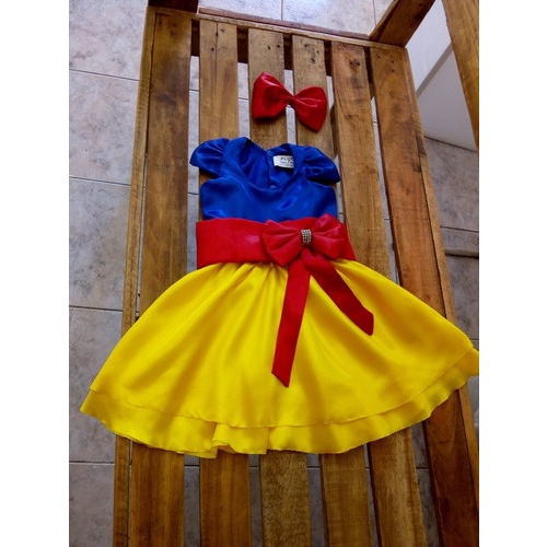 Vestido de Crochê Infantil Branca de Neve