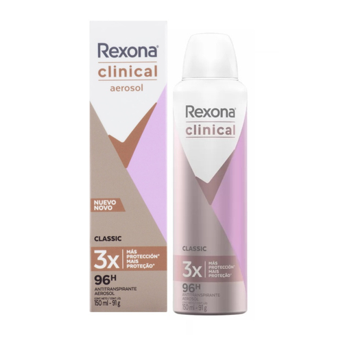 Antitranspirante Rexona Feminino Aerosol Clinical Classic 150ml