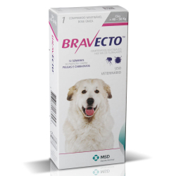Bravecto - Antipulgas e Carrapatos para Cães de 40kg a 56 Kg - msd Menor preço em Bravecto - Antipulgas e Carrapatos para Cães de 40kg a 56 Kg - msd