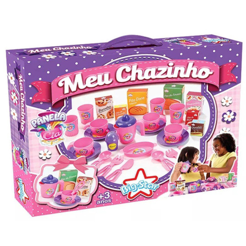 Kit Cozinha Infantil Jogo De Chá Panelas Brinquedo Comidinha