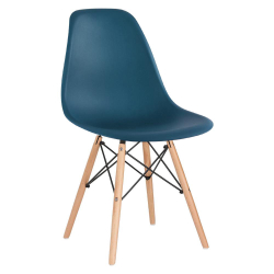 Cadeira Charles Eames Eiffel dsw - Base de madeira clara - Azul petróleo é boa?
