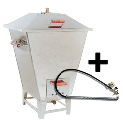 Churrasqueira à Bafo Inox Carvão Média 15kg + Kit Gás Menor preço em Churrasqueira à Bafo Inox Carvão Média 15kg + Kit Gás