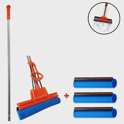 Kit Rodo Mágico Com 3 Refis Extra Espuma Limpa e Seca 27 Cm Menor preço em Kit Rodo Mágico Com 3 Refis Extra Espuma Limpa e Seca 27 Cm