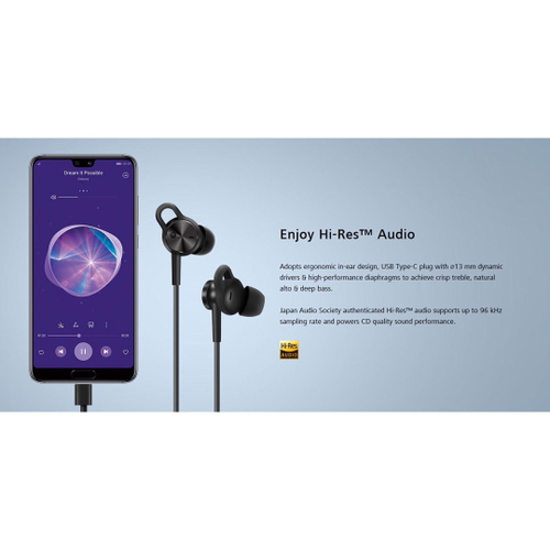 Huawei anc 3 fone de ouvido de alta resolução de áudio tipo C-livre de ...