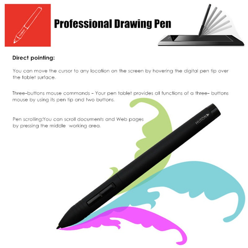 Huion H610 Pro 10x6.25 \\ 2048 Níveis 5080LPI Graphics Tablet Desenho ...