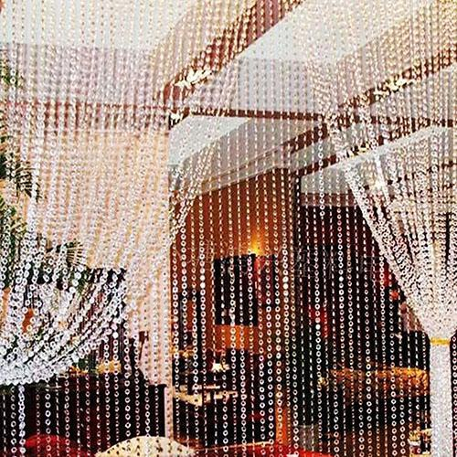 30 metros transparente contexto casamento resina plastica beads cortina de janela da porta