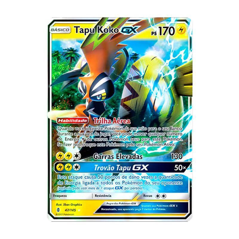 POKEMON TRIPLE PACK SL 7 TEMPESTADE CELESTIAL TAPU KOKO, Pokemon em  Promoção