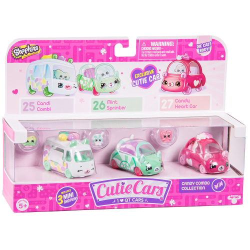 Shopkins Cutie Cars - Kit com 3 - Coleção Docinhos - MP Brinquedos