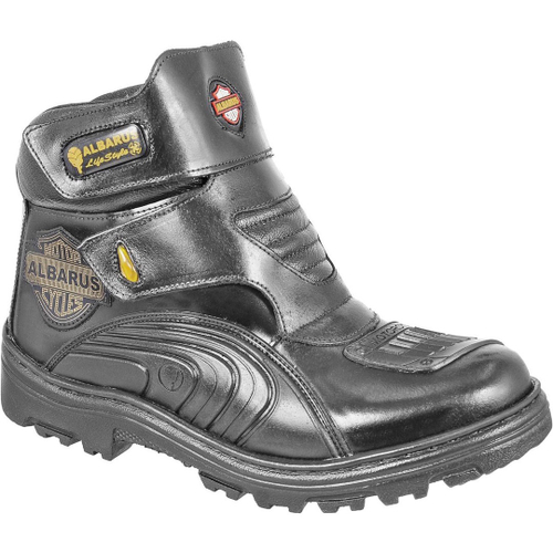 Bota Motociclista Highway 100 Couro Cano M dio Albarus 6530 em