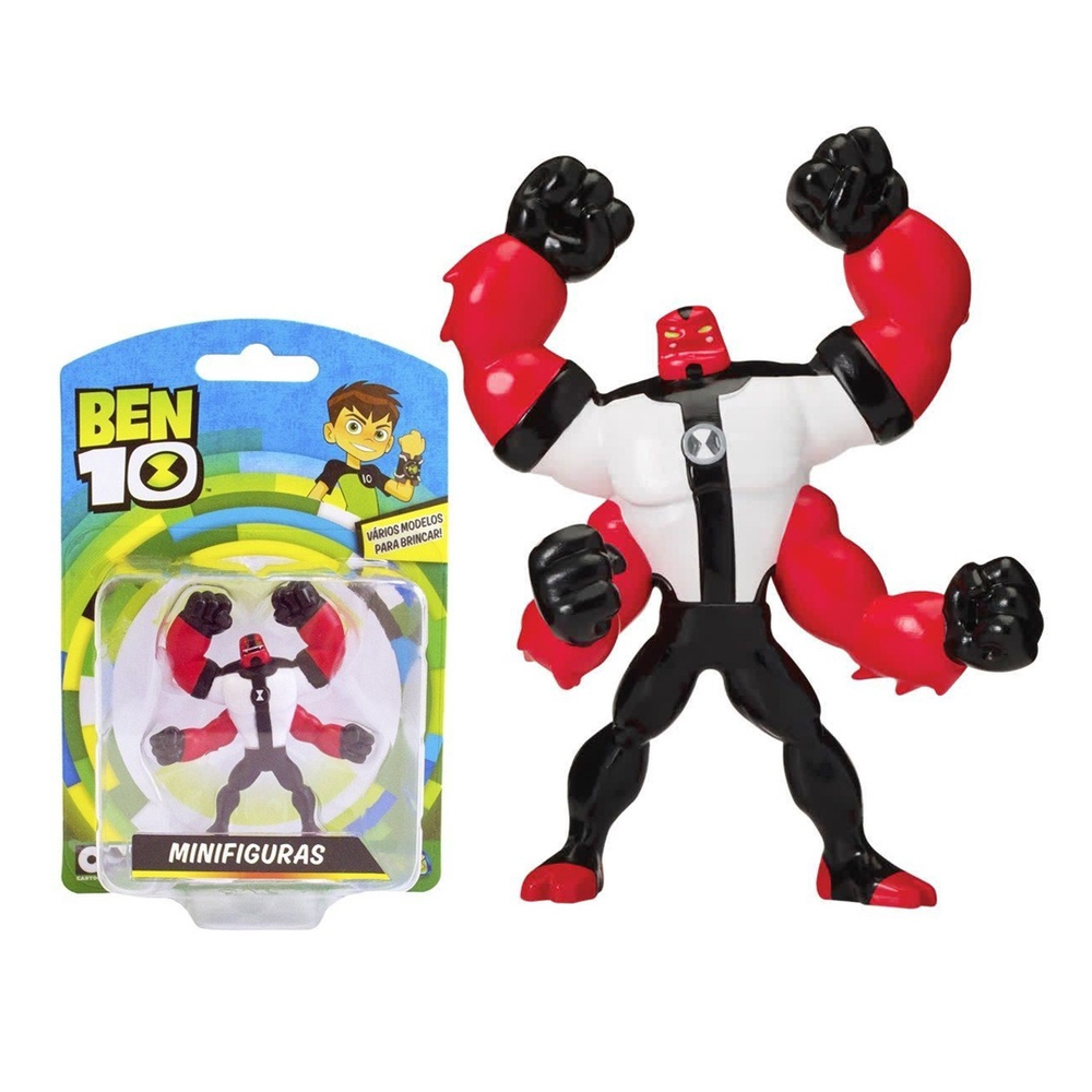 Novo Brinquedo Ben 10 Mini Figuras Quatro Braços Sunny 1758 em Promoção na  Americanas