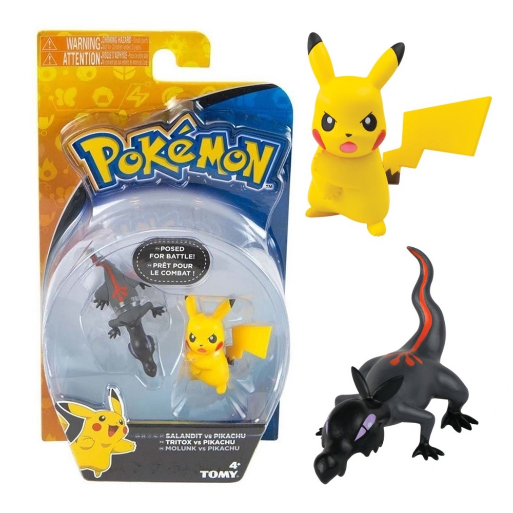 Brinquedo Pokemon Figuras Salandit E Pikachu Sunny 1947 em Promoção na  Americanas