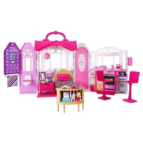 Barbie para Dollhouse, armário rosa, móveis, jogo de vestir