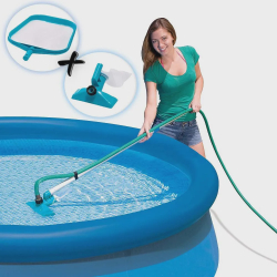 Kit De Limpeza Manutenção Piscina Intex Aspirador Peneira Menor preço em Kit De Limpeza Manutenção Piscina Intex Aspirador Peneira