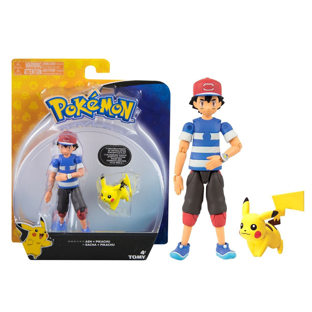 Boneco Pokémon Ash + Pikachu - Sunny Brinquedos - Bonecos - Magazine Luiza