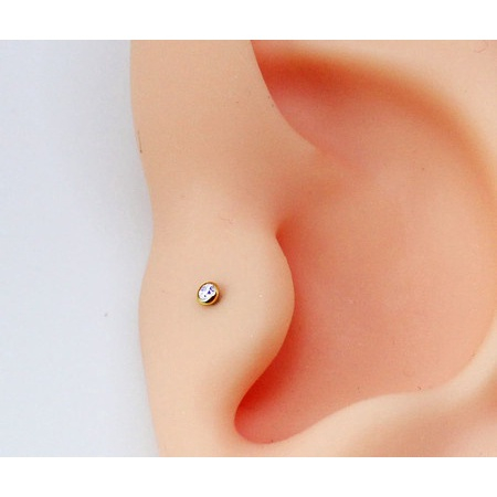 Piercing Orelha Cluster Mini Zircônias Fl Ouro Amarelo