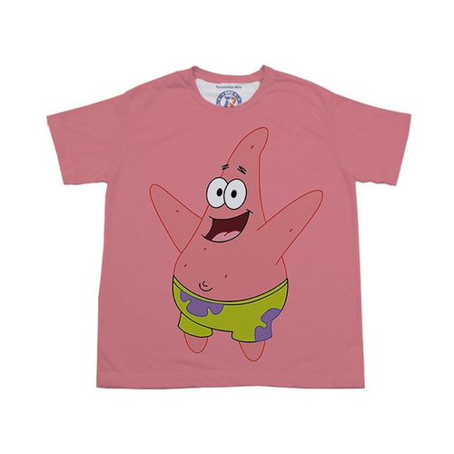 Camiseta Infantil Personalizada Bob Esponja - Patrick