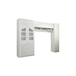 Quarto Modulado Infantil com Guarda Roupa 02 Portas Eloísa Branco - Phoenix Baby Menor preço em Quarto Modulado Infantil com Guarda Roupa 02 Portas Eloísa Branco - Phoenix Baby