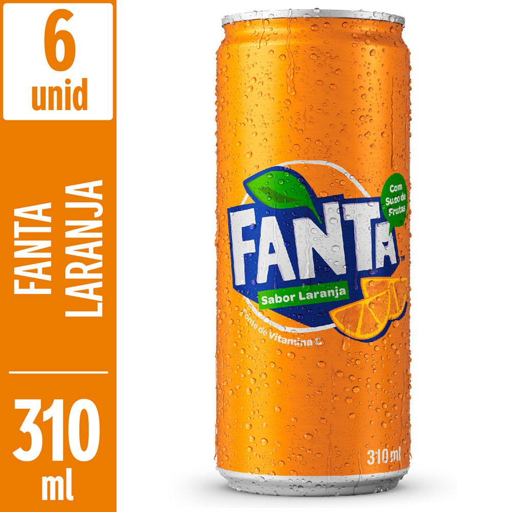 Refrigerante Fanta Lata 310 Ml, Embalagem Com 6 Unidades em Promoção na ...