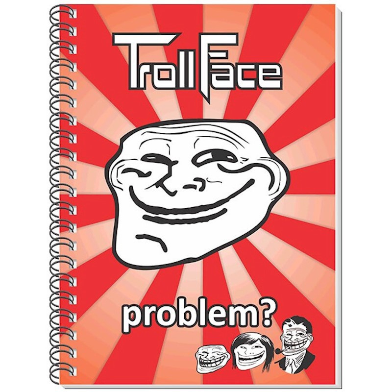 Caderno Espiral 3D Troll Face 96 Folhas 3D Editora em Promoção na Americanas