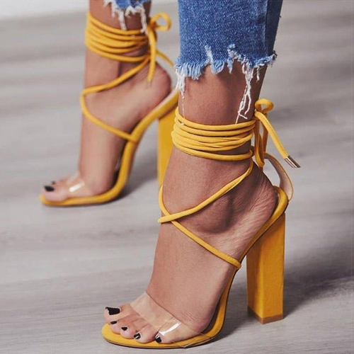 sandalias transparentes 2018
